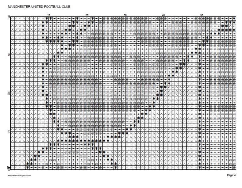 EASY PATTERNS Manchester United FC crossstitch pattern
