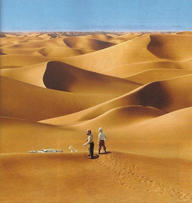 cena no deserto, no filme As Aventuras de Tintim, de Steven Spielberg e Peter Jackson