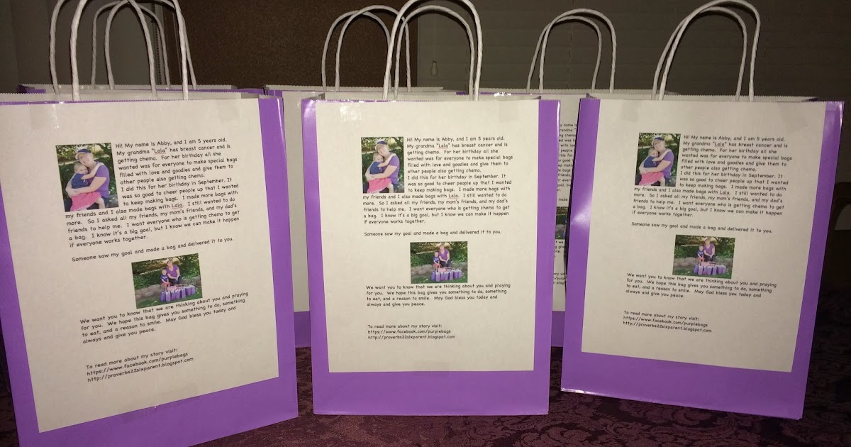 Abby's Purple Bag Project