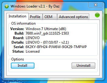 windows 7 loader slic activation with oem information rar