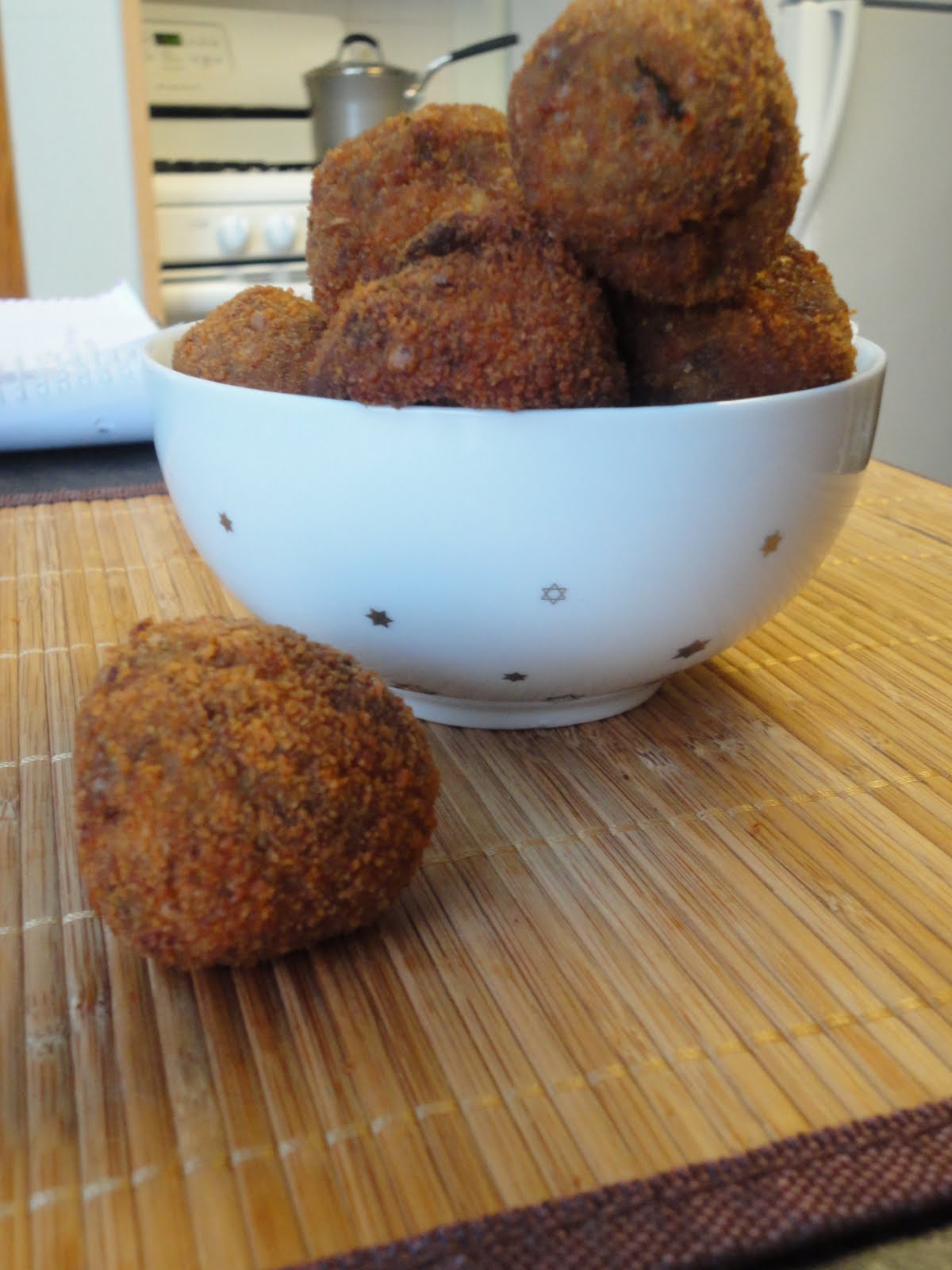 Home Fried Eggplant Balls