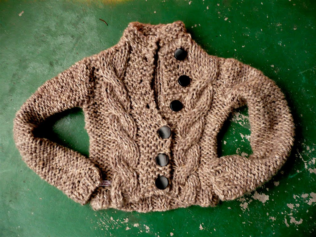 Chunky Baby Sweater - Bronze Cardigan