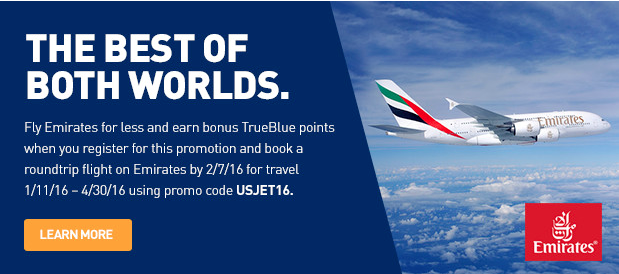 frequent flyer bonuses jetblue up to triple trueblue points and emirates flyer points