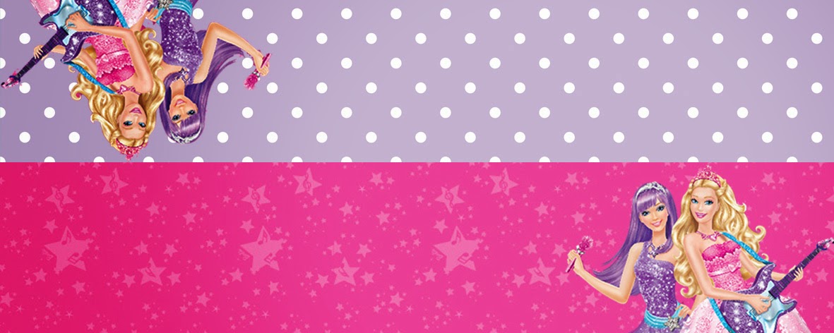 Barbie Moda y Magia y Barbie Rock Star: Etiquetas Gratis para Candy Bar. Etiqueta para bolsas de golosinas.