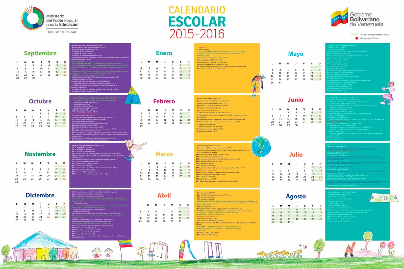 Calendario escolar 2015-2016 imprimible: ¡Organiza tu año académico! Calendario escolar 2015-2016 imprimible: ¡Organiza tu año académico!
