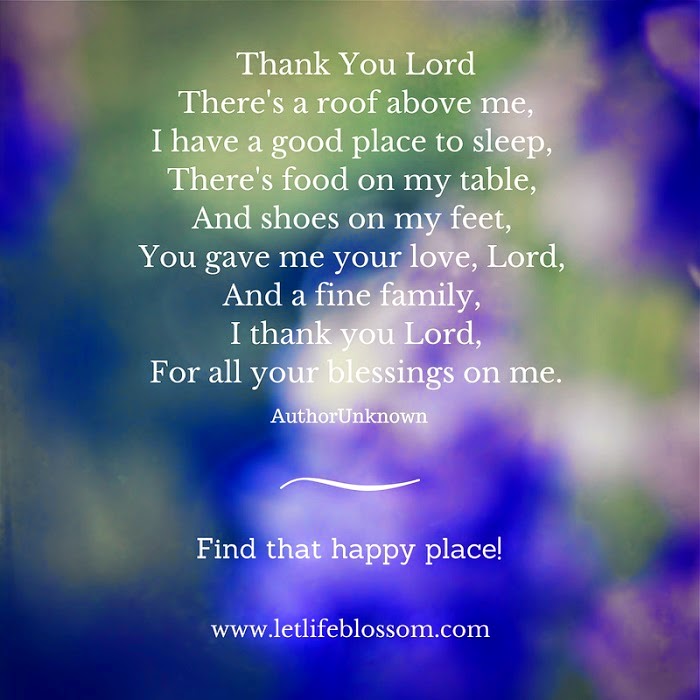Let Life Blossom: Thank You Lord