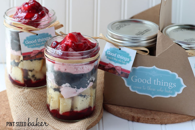 #luckyleafluckyme These Raspberry No-Bake Trifles are perfect for #summer! From www.pintsizedbaker.com