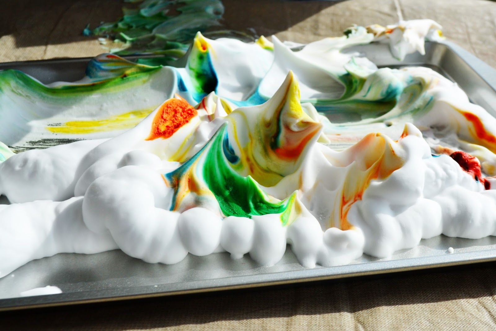 The FingerPainted Pages Our Colors Week Mixing Colors With Shaving Cream