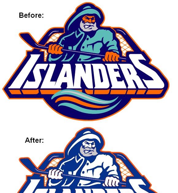 A sneak peak? Recolored NY Islanders fisherman logo leaks