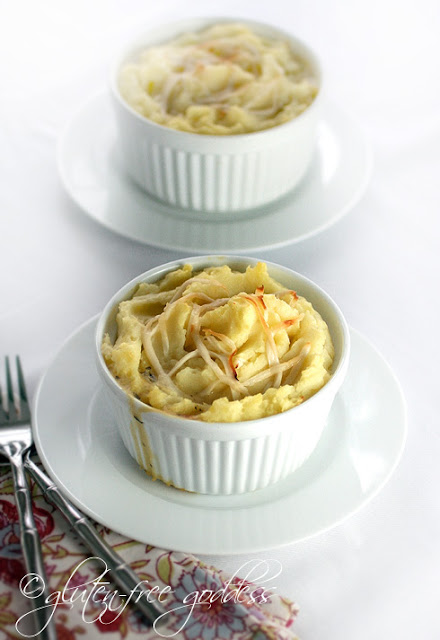 Shepherd's Pie two ways- vegan or omnivore Gluten free comfort food means a shepherds pie in yummy dairy free gravy topped with buttercream mashed potatoes