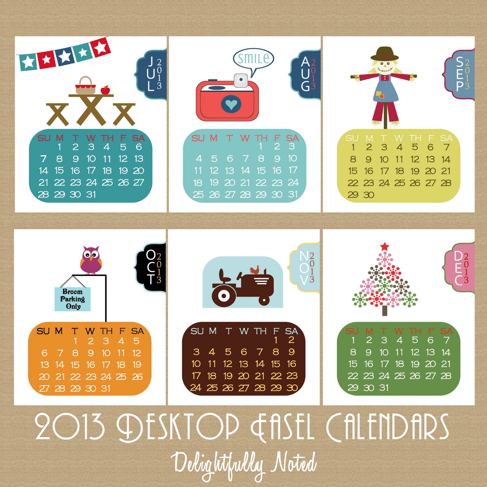 They're Here! The Delightfully Noted 2013 Desk Calendar Delightfully