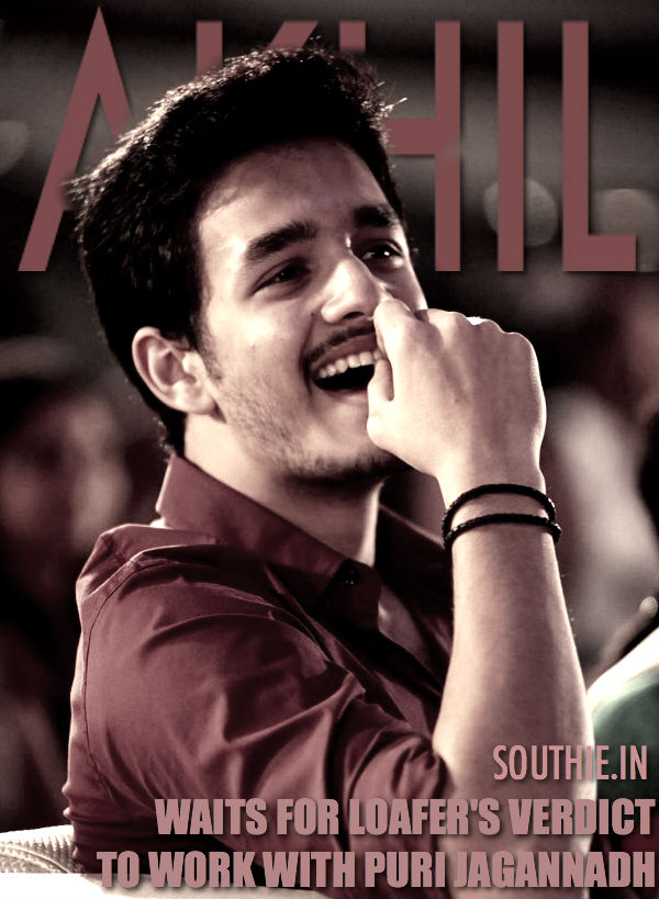 Akhil waits for the release of Loafer for further planning. Waits upon Puri Jagannadh to give him the much needed break. Akhil Akkineni, Puri Jagannadh, Combo