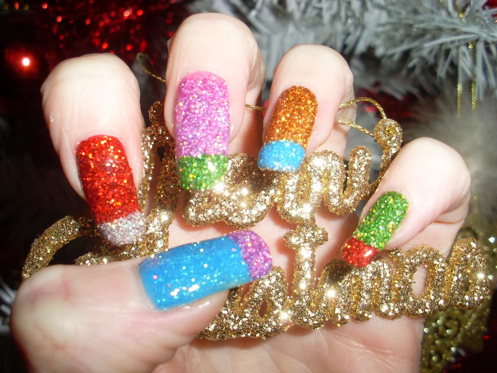 Bite No More: Christmas Nails- Christmas Bling