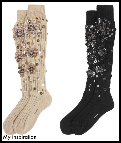 Dressed up in Amor by Gabriela DIY Miu Miu’s Embellished Socks