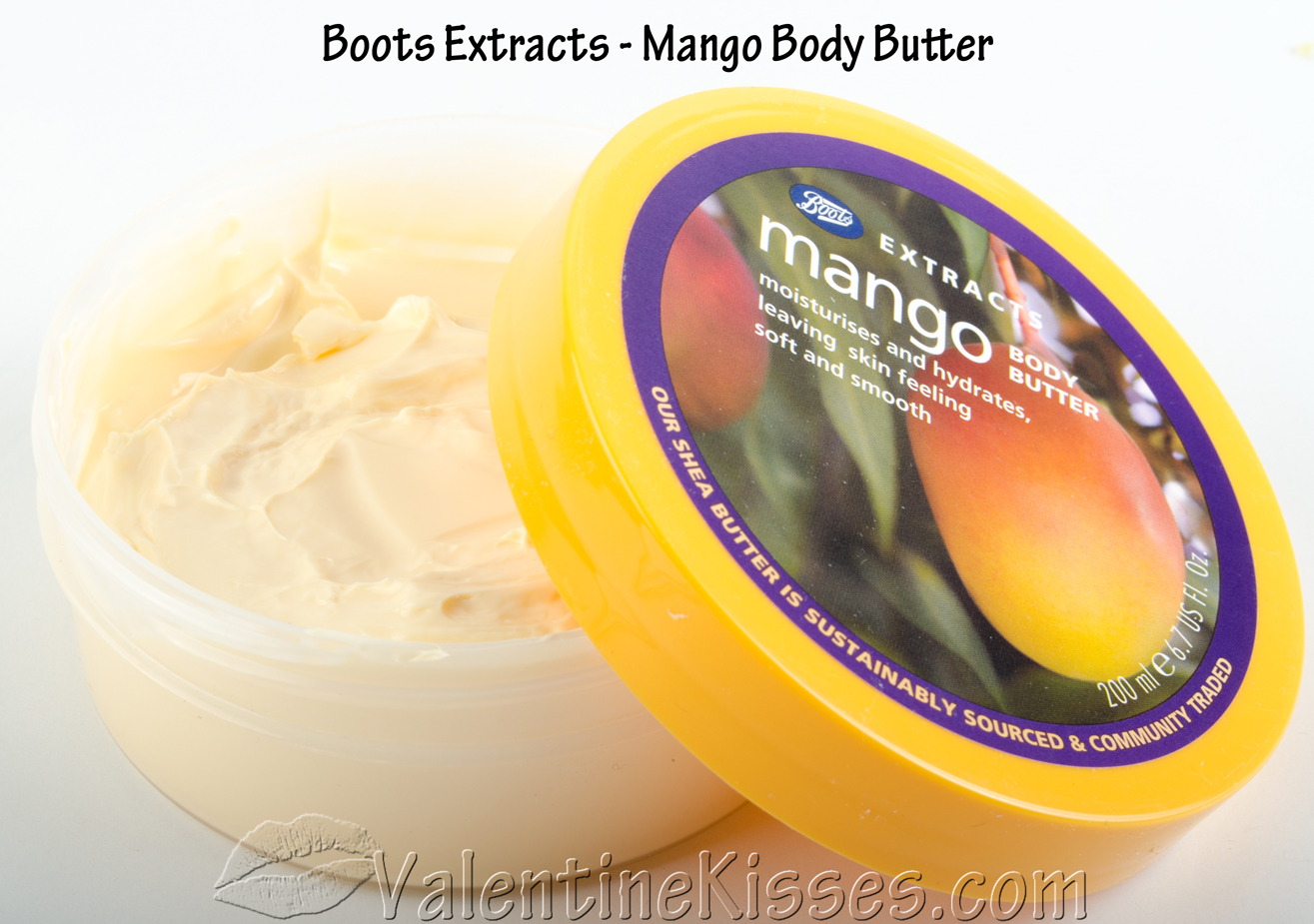 Valentine Kisses Boots Extracts Mango Sugar Scrub & Mango Body Butter pics, swatches, reviews