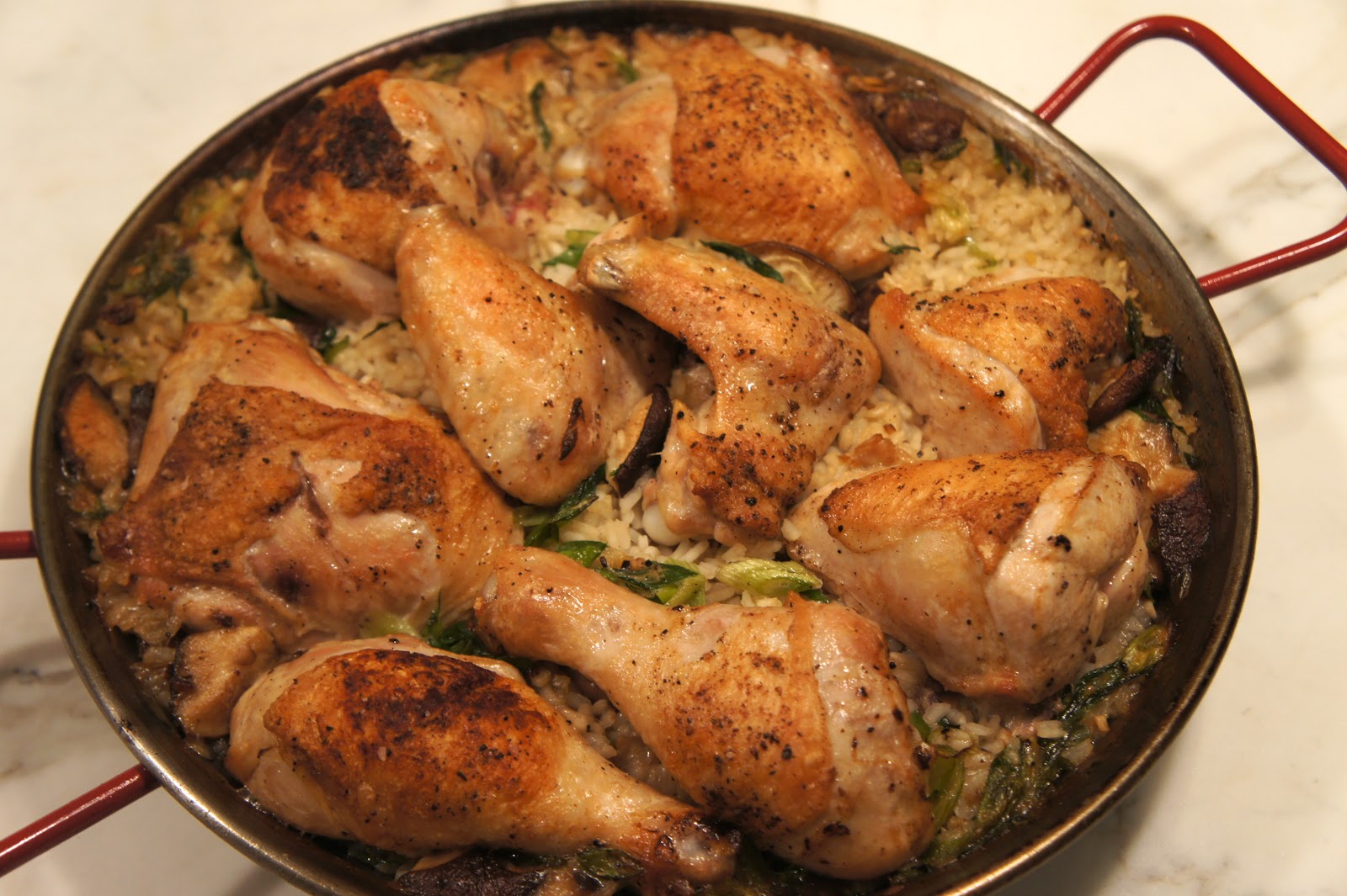 Baked Chicken and Shiitake Mushroom Rice