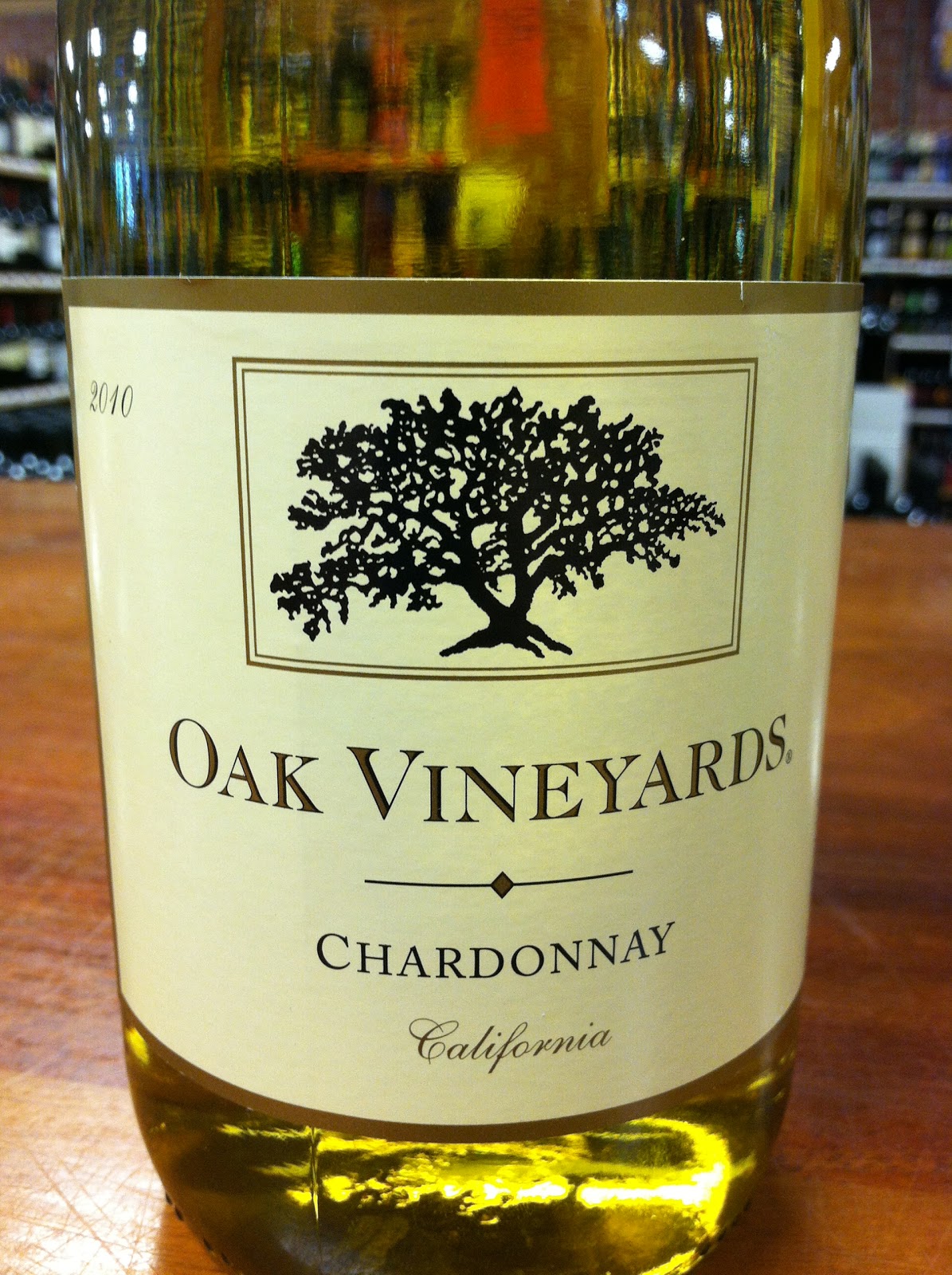 Karen's wine blog Tasting Oak Vineyards Chardonnay