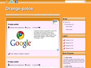 Orange Polos Blogger Template