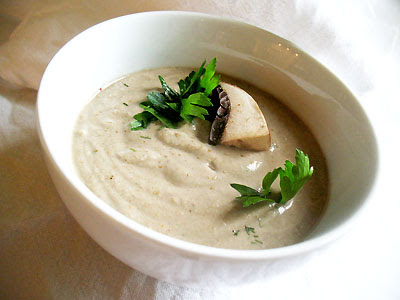 creamy raw mushroom soup