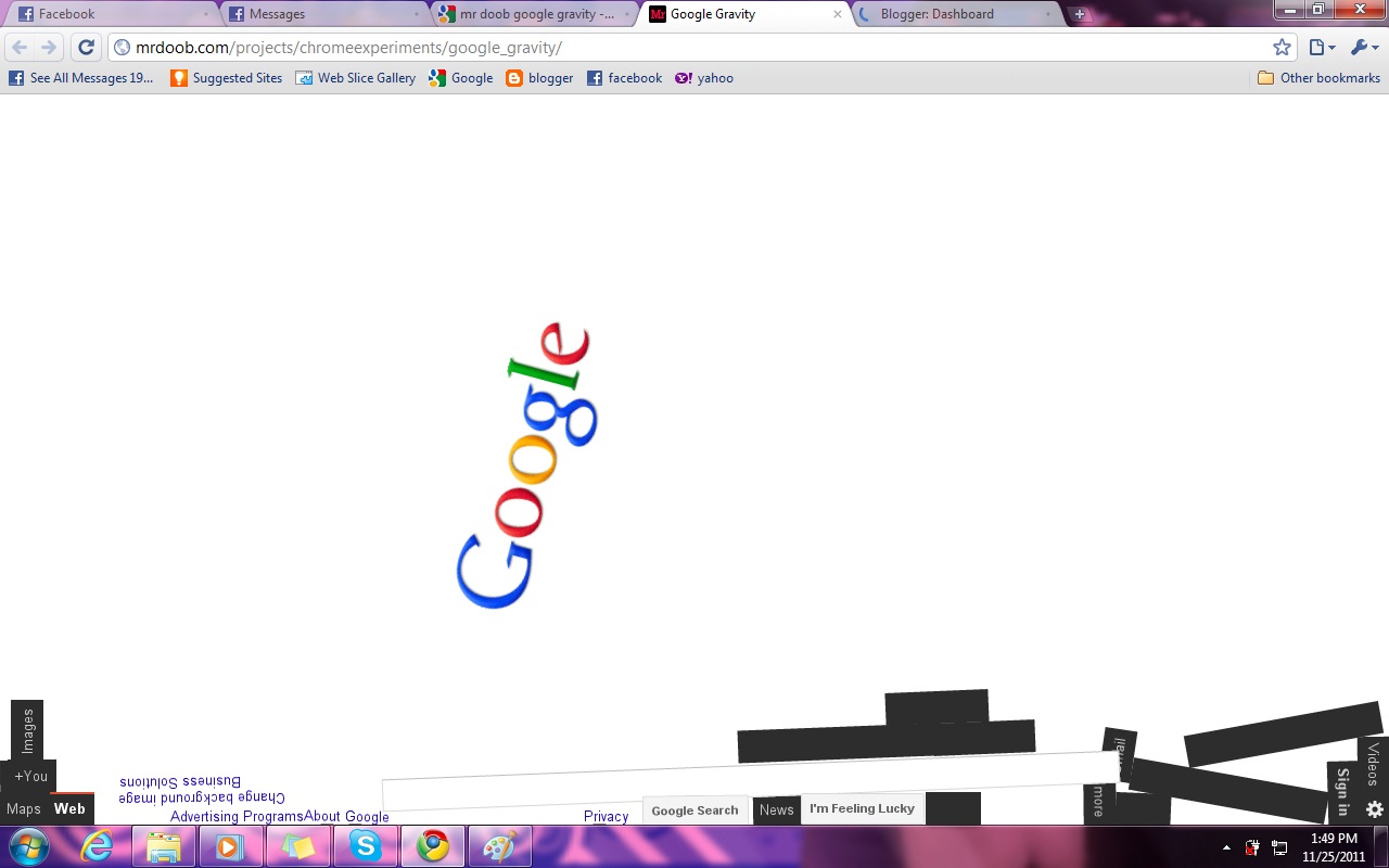google no gravity mr.doob