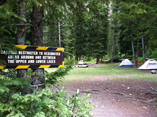 Camp site at Lower Palisades Lake