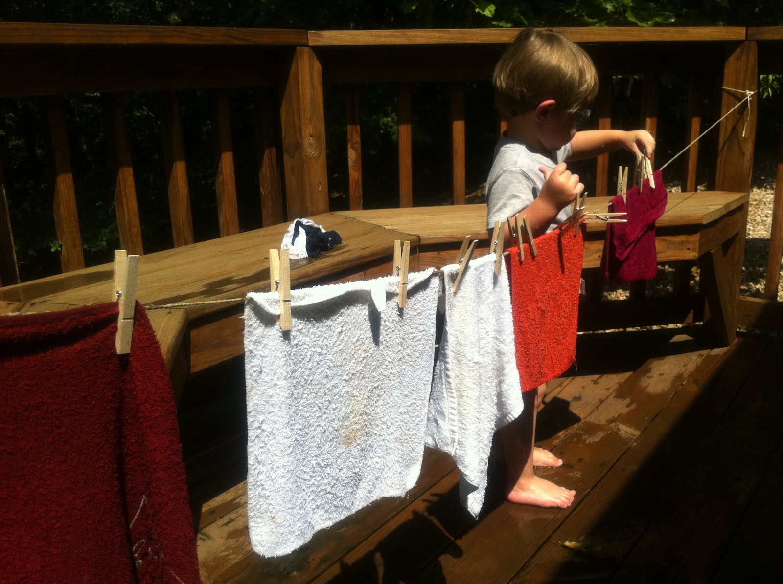 pretend play clothes line