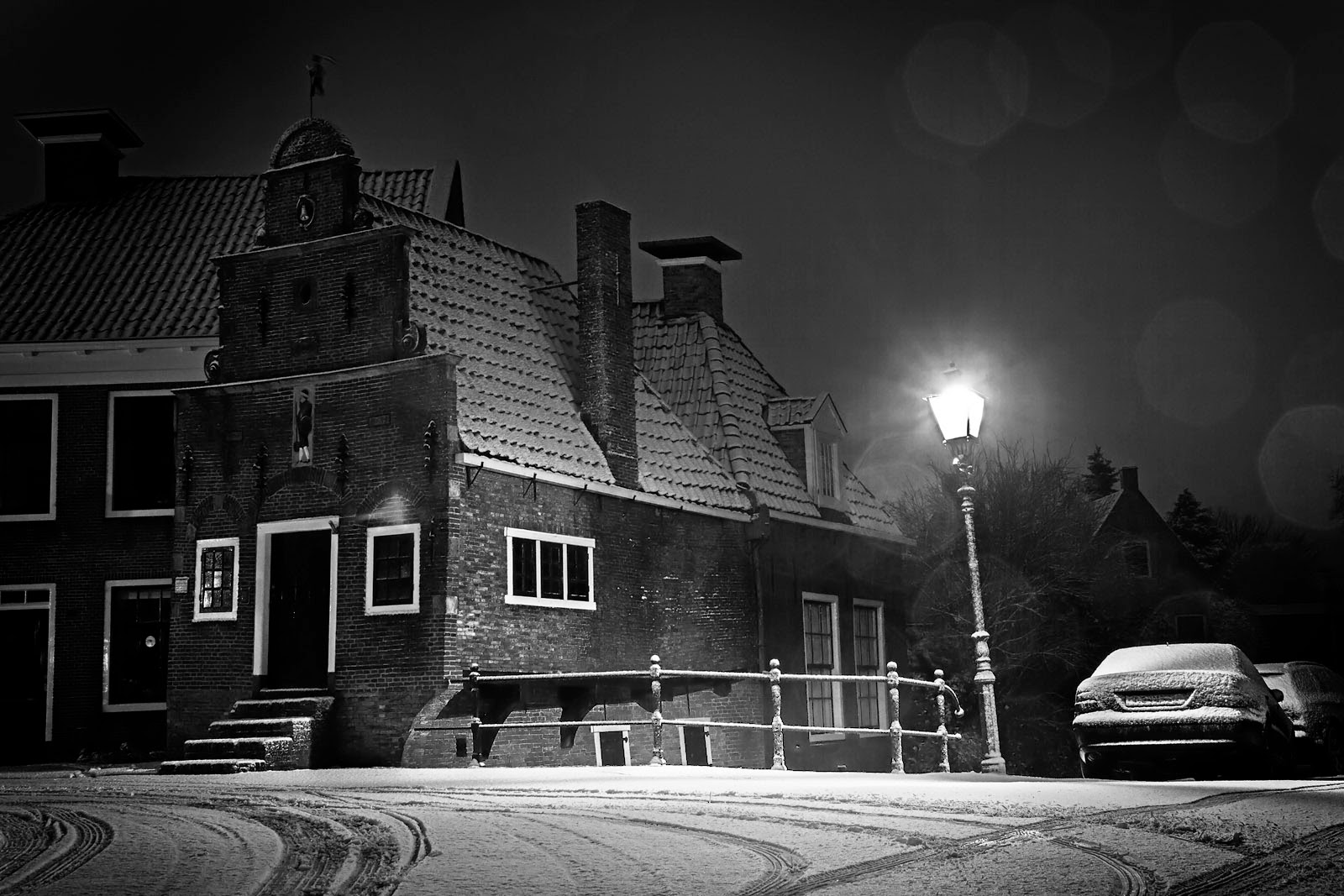 Korendragershuisje Franeker in de sneeuw