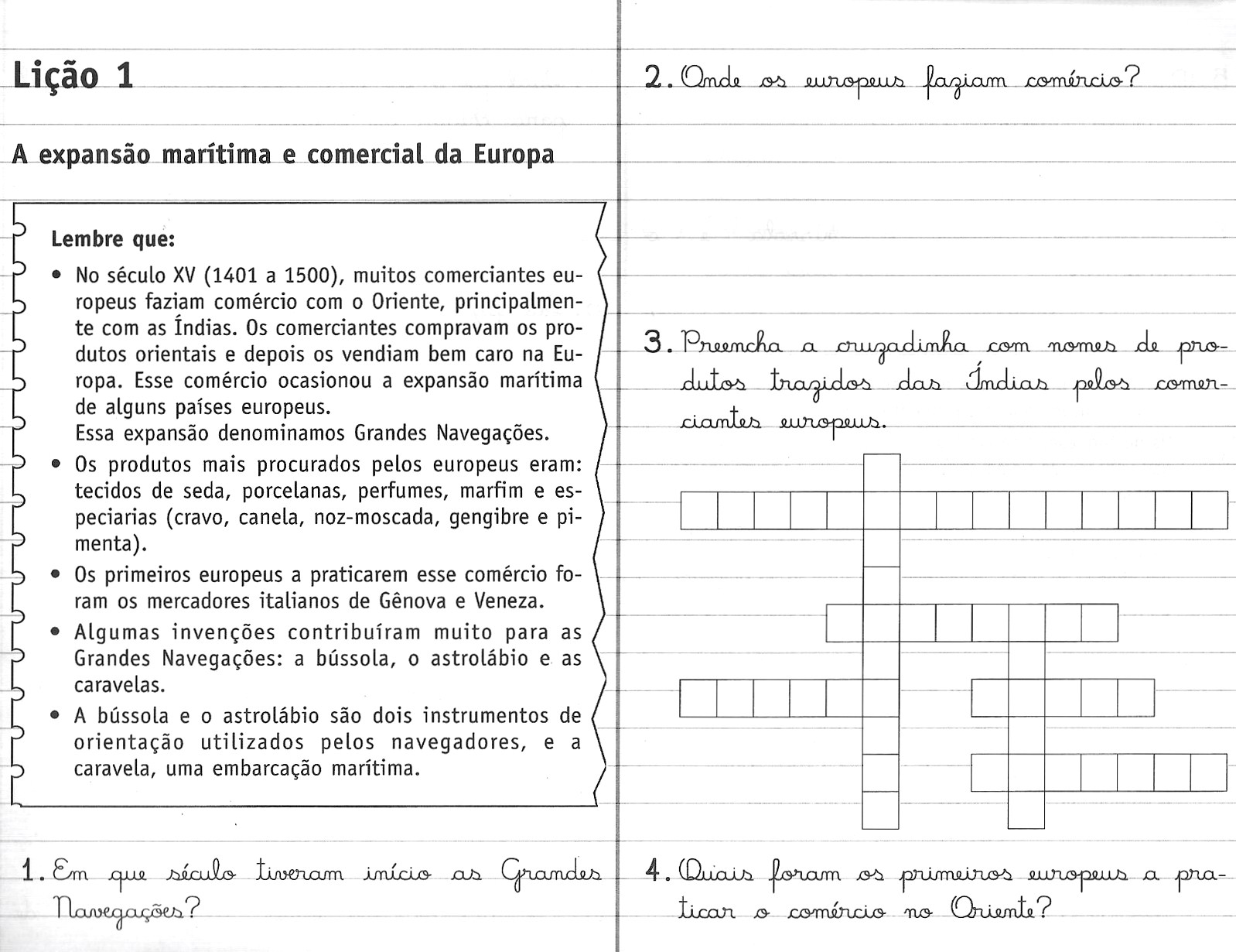 HISTÓRIA 5° ANO ATIVIDADES EXERCÍCIOS PARA IMPRIMIR V PORTAL ESCOLA
