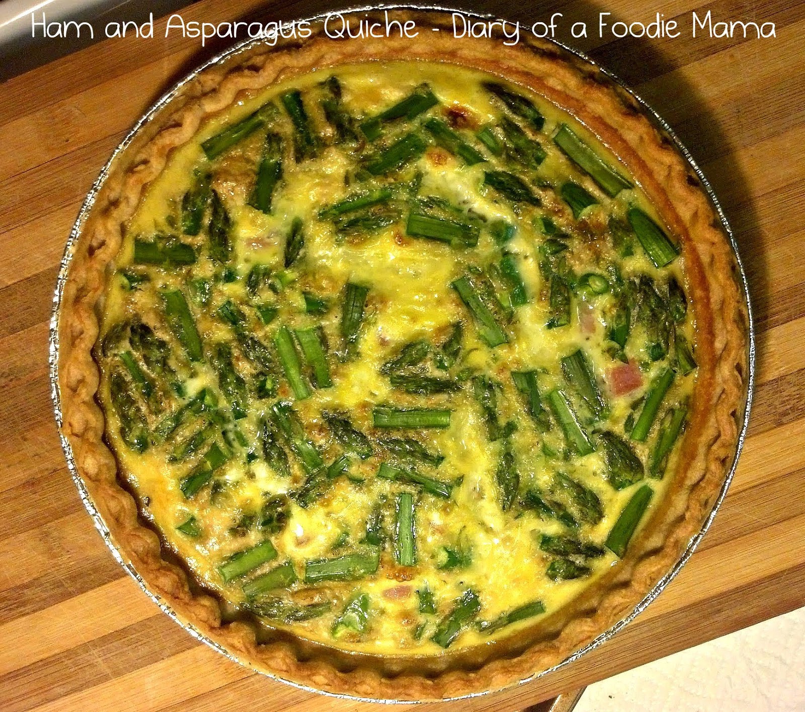 Diary of a Foodie Mama Ham and Asparagus Quiche