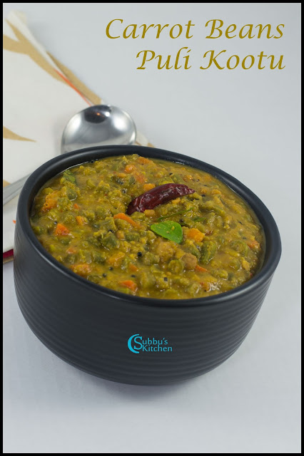 Carrot Beans Puli Kootu Recipe | Carrot Beans Tamarind based Stew Carrot Beans Puli Kootu Recipe | Carrot Beans Tamarind based Stew
