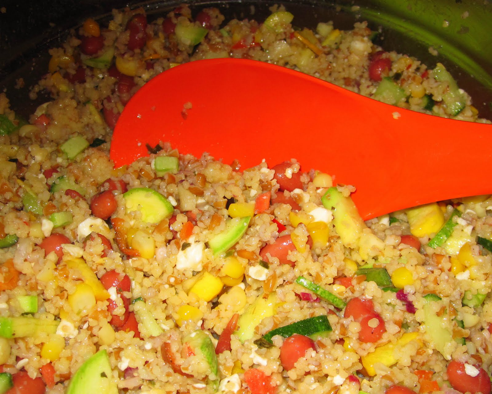 Daily*Dishin Sweet Corn and CousCous Main Dish Salad