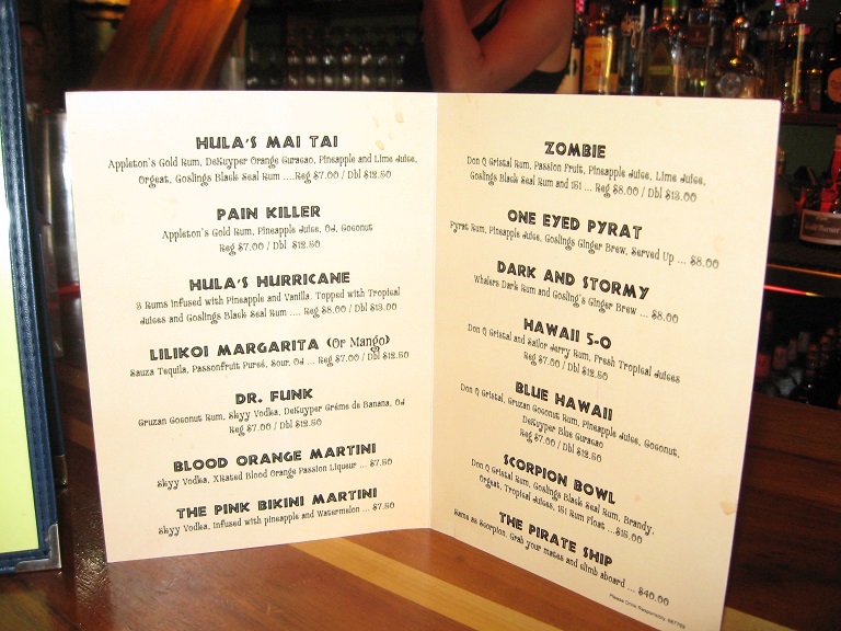 J & J's Santa Cruz Happy Hour Buzz Hula's Island Grill and Tiki Room