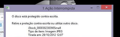 Disco protegido contra gravação Disco protegido contra gravação
