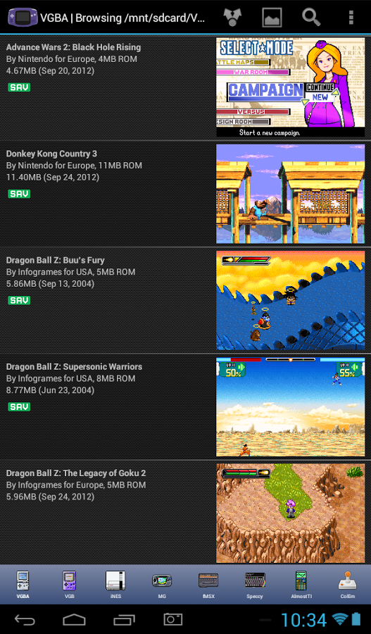 VGBA - GameBoy (GBA) Emulator Android Game Download,