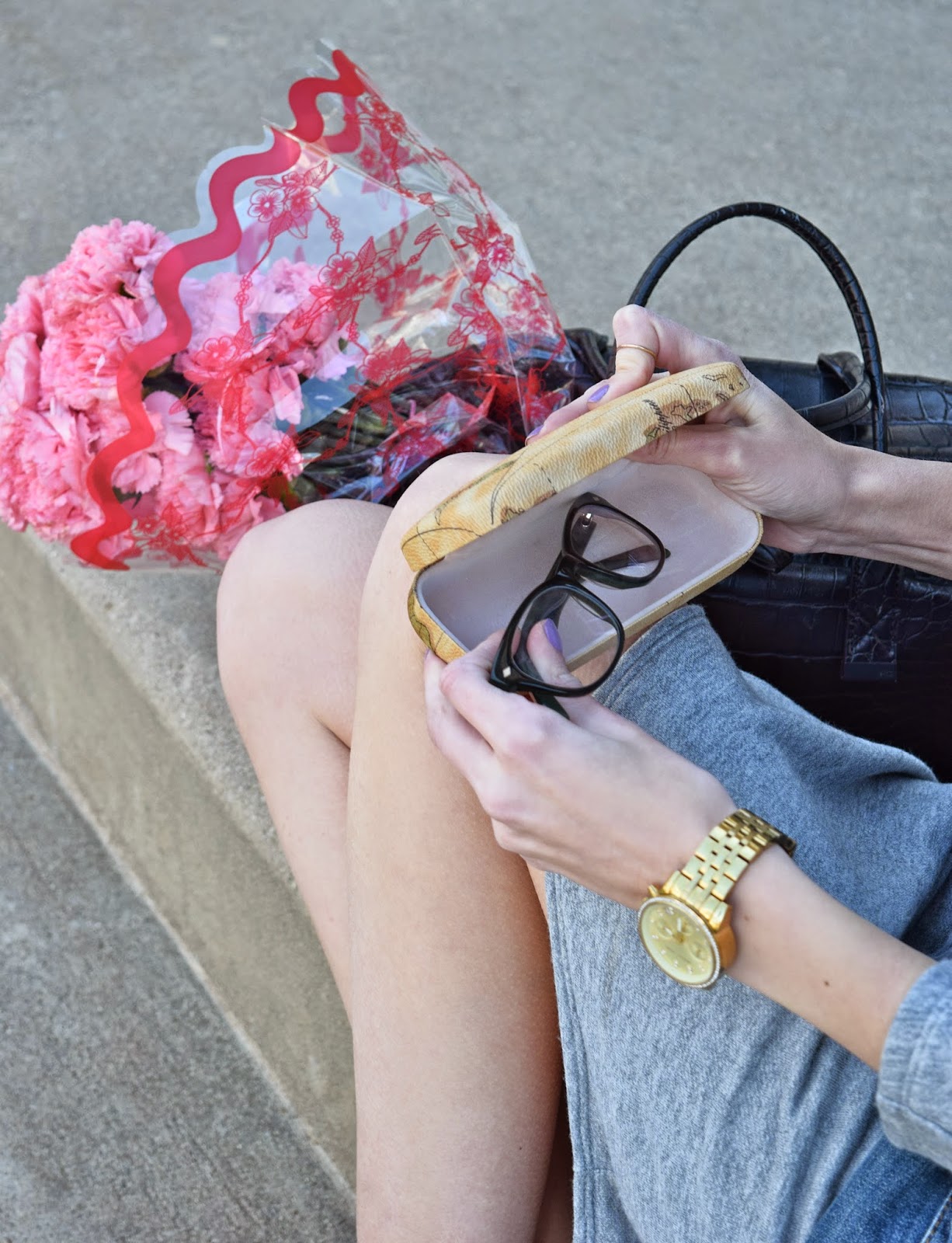 Wearing Firmoo non prescription glasses, Caslon drawstring sweat shirt dress, converses with a dress, denim jacket Wearing Firmoo non prescription glasses, Caslon drawstring sweat shirt dress, converses with a dress, denim jacket