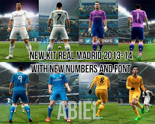 Real Madrid Kit 2013-2014 (New Font & Numbers) by Abiel | The Special