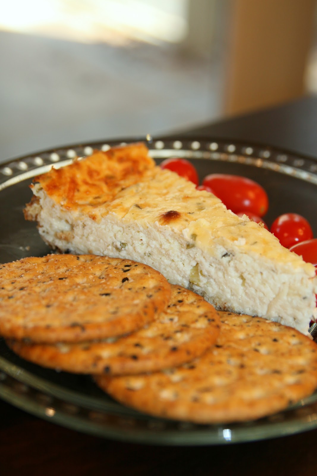 Haystacks & Champagne Savory Swiss Cheesecake