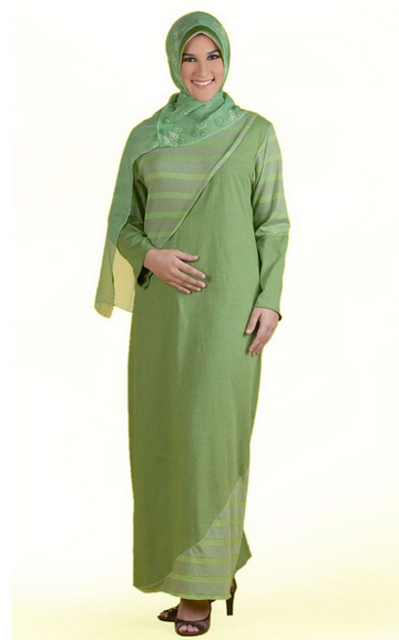 Model baju lebaran gamis ibu hamil