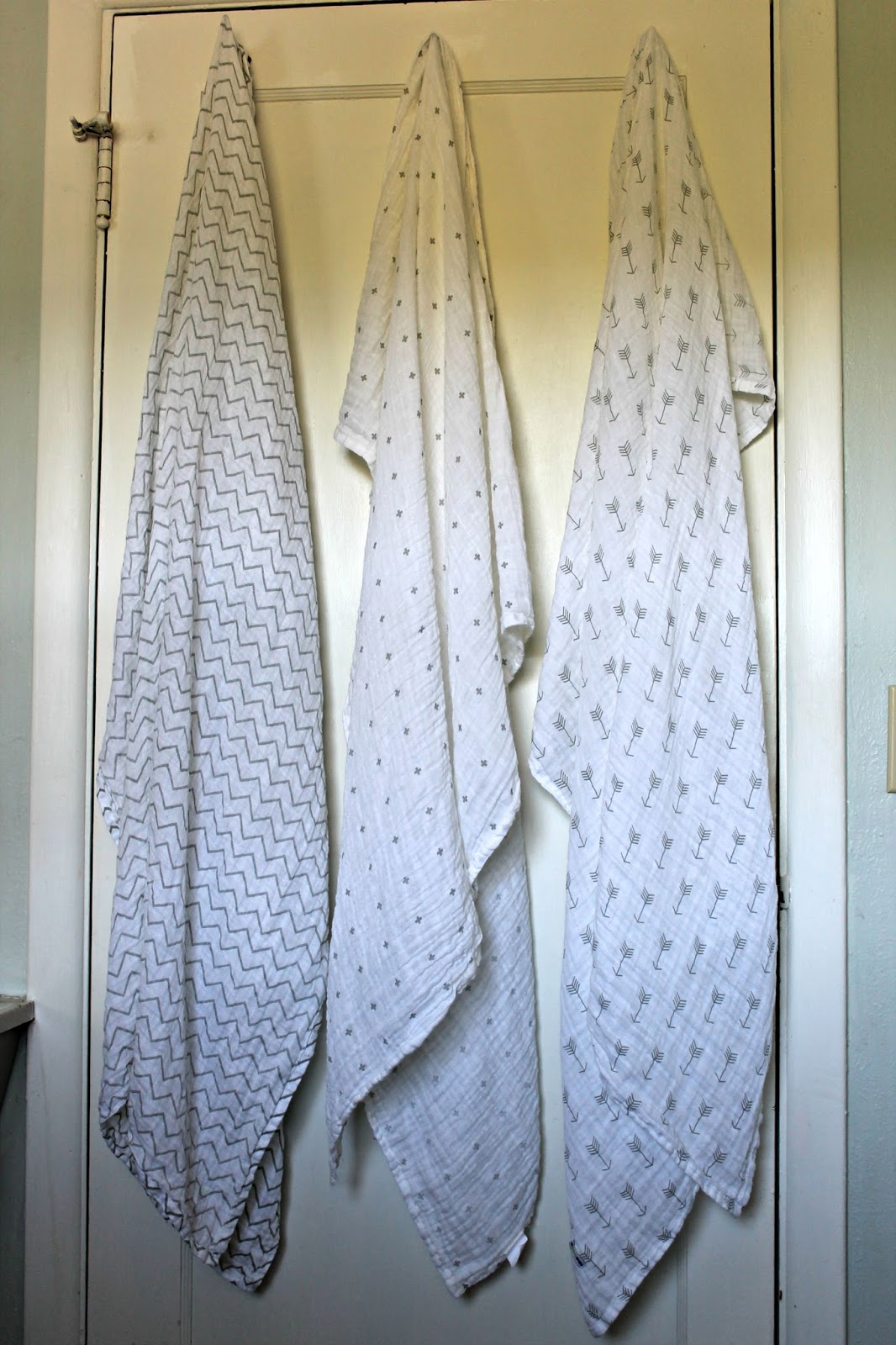 Midnight Mom Grey and White Muslin Swaddling Blankets