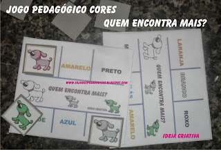 Jogo Pedagógico Cores - Quem encontra mais? Jogo Pedagógico Cores - Quem encontra mais?