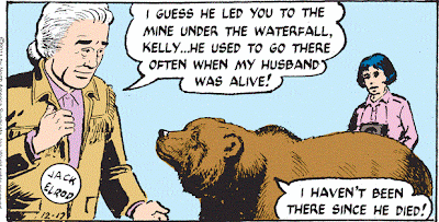 Honey the bear says he hasn't been to the mine since Father McQueen died