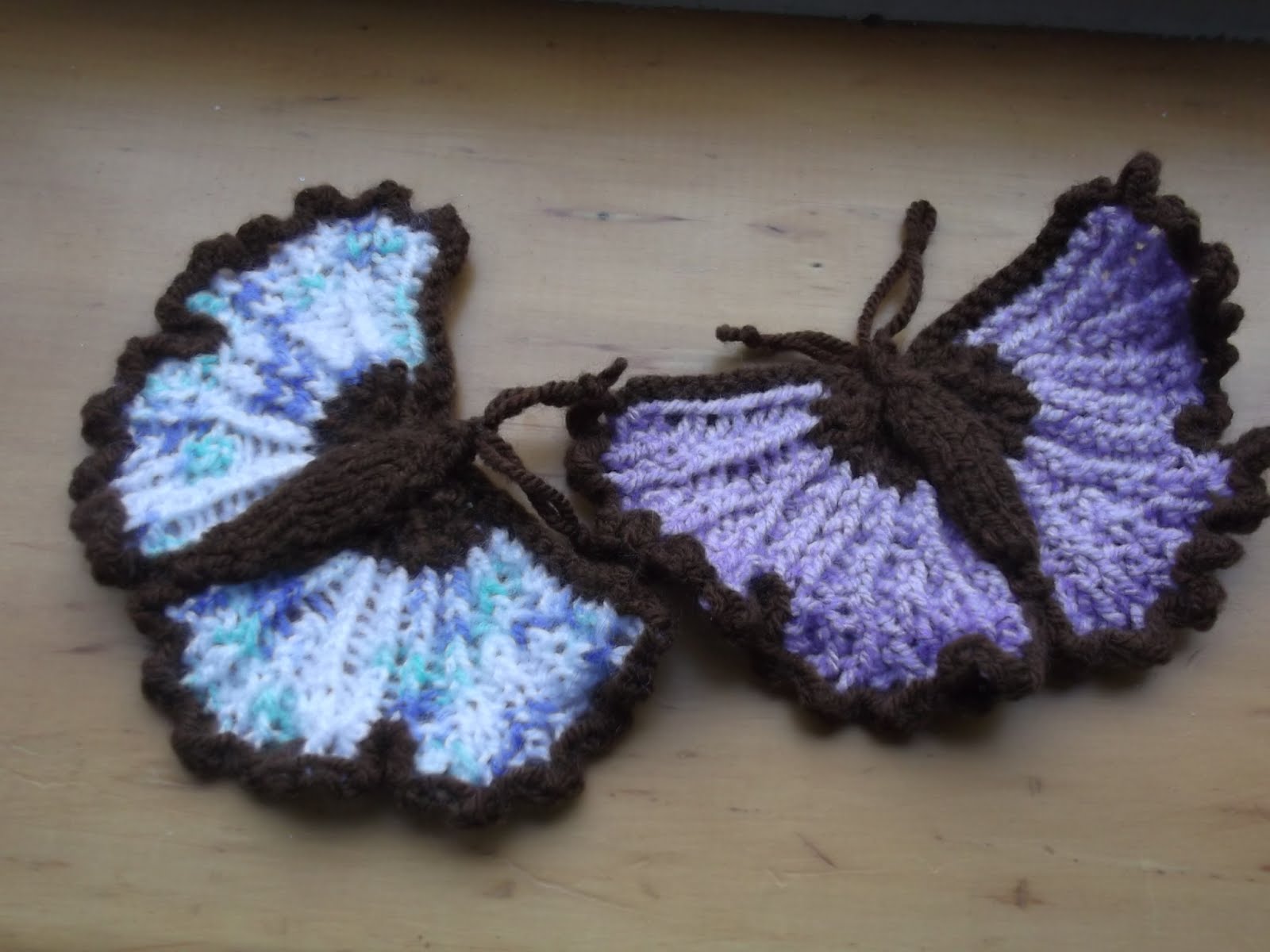 Margarets Designer Cards: Knitted Butterflies