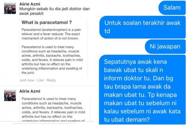 "Apa Ke Bangang Doktor Ni, Aku Minta Ubat Tahan Sakit Belakang Bukan Ubat Demam".! "Apa Ke Bangang Doktor Ni, Aku Minta Ubat Tahan Sakit Belakang Bukan Ubat Demam".!
