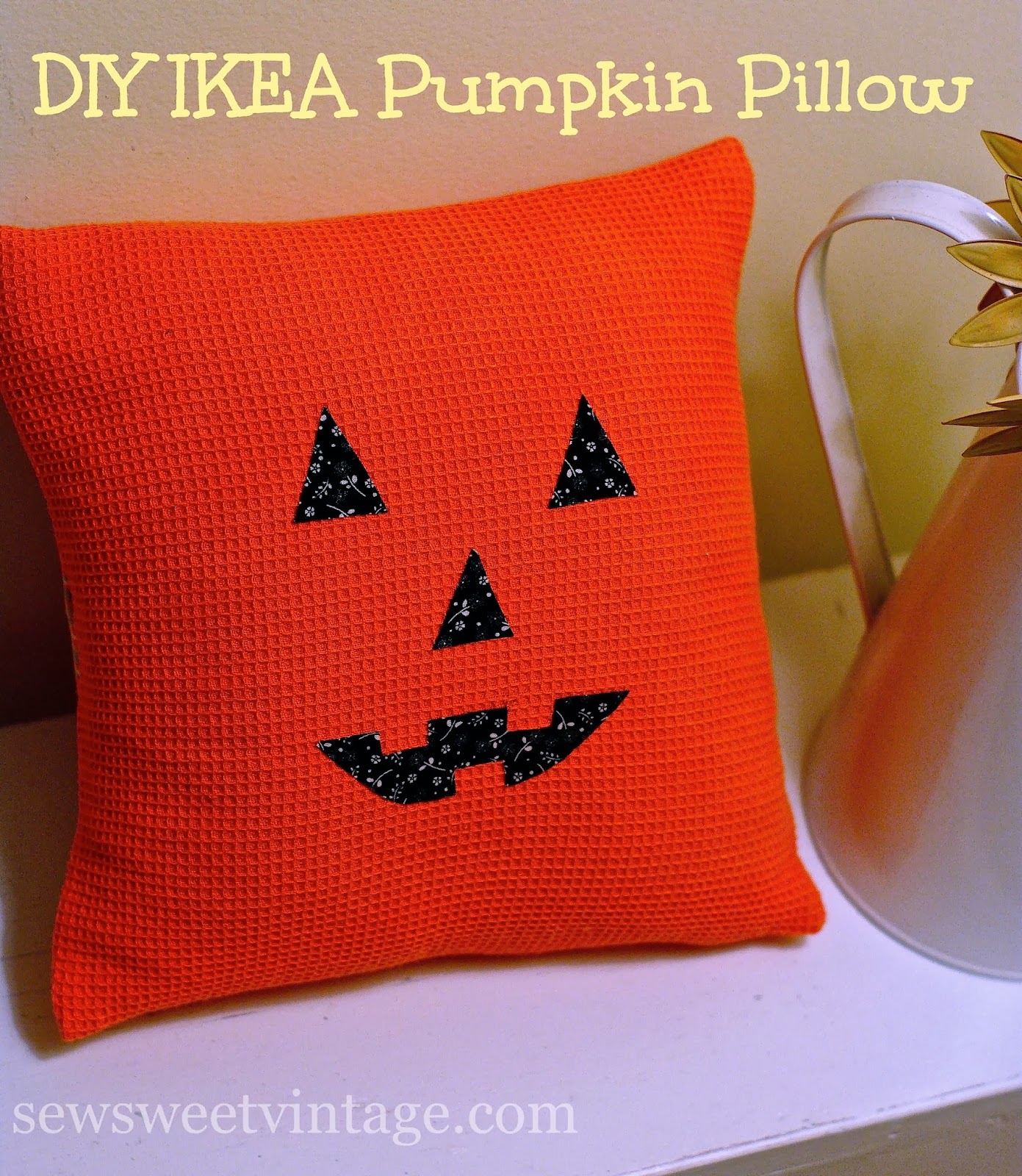 Sew Sweet Vintage pumpkin pillowcase treat bag