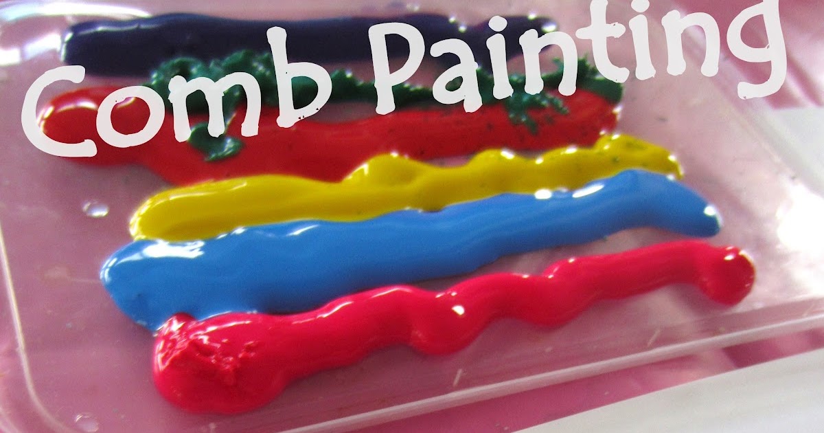 Learn with Play at Home Comb Painting