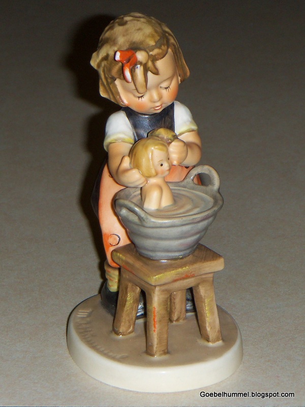 Goebel Hummel "Doll Bath" Goebel Hummel Figurine 319 TMK6 From 1985