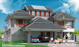 Modern House Elevation - 436 Sq M (4700 Sq. Ft) - January 2012 Modern House Elevation - 436 Sq M (4700 Sq. Ft) - January 2012