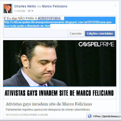Ativistas gays invadem site de Marco Feliciano Parlamentar registrou queixa em delegacia de crimes cibernéticos.