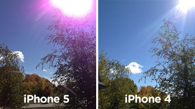 La fotocamera dell'iPhone 5 soffre di purple fringing 