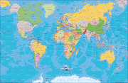 Mapa Mundi Político ao contrário ou invertido mapa mundi alta resoluã§ã£o